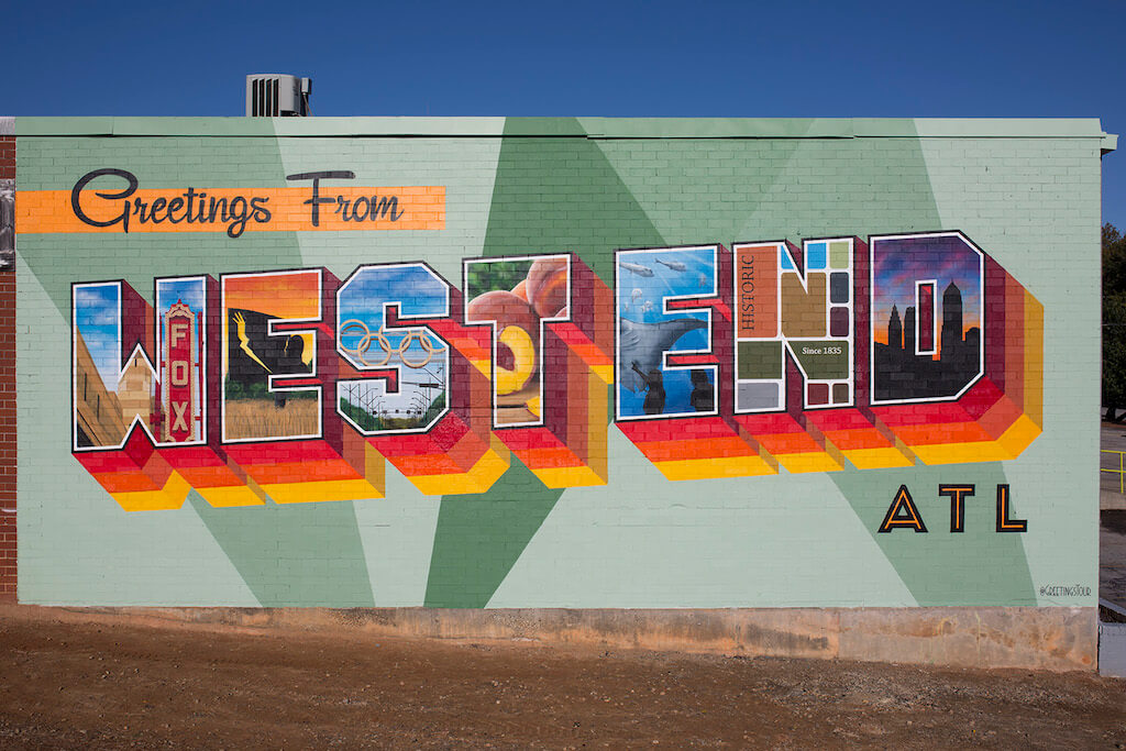 Greetings From West End ATL mural